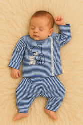 Pyjama Family nounours velours 2 pcs